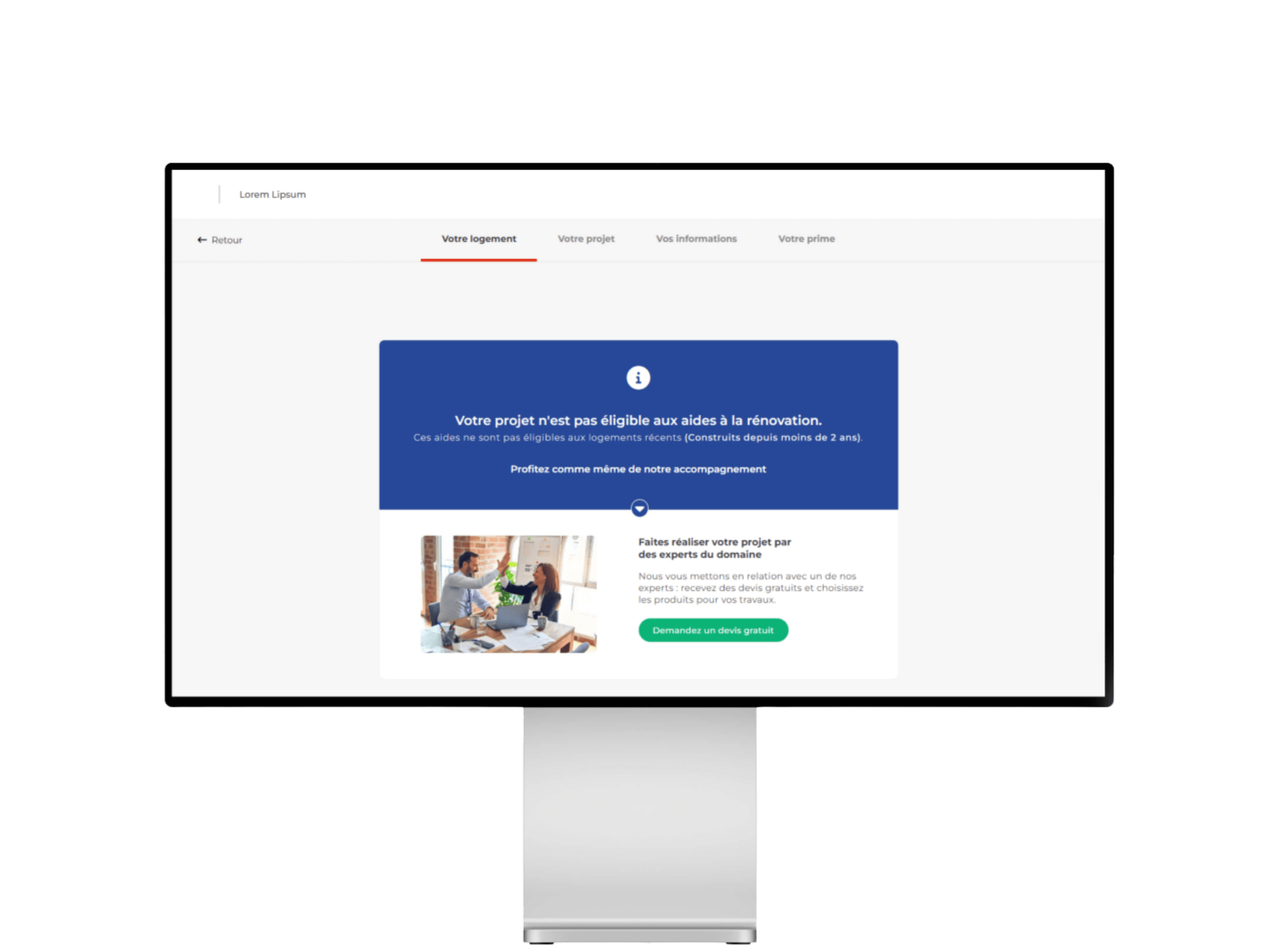 One Page Multi-Step Form Website image